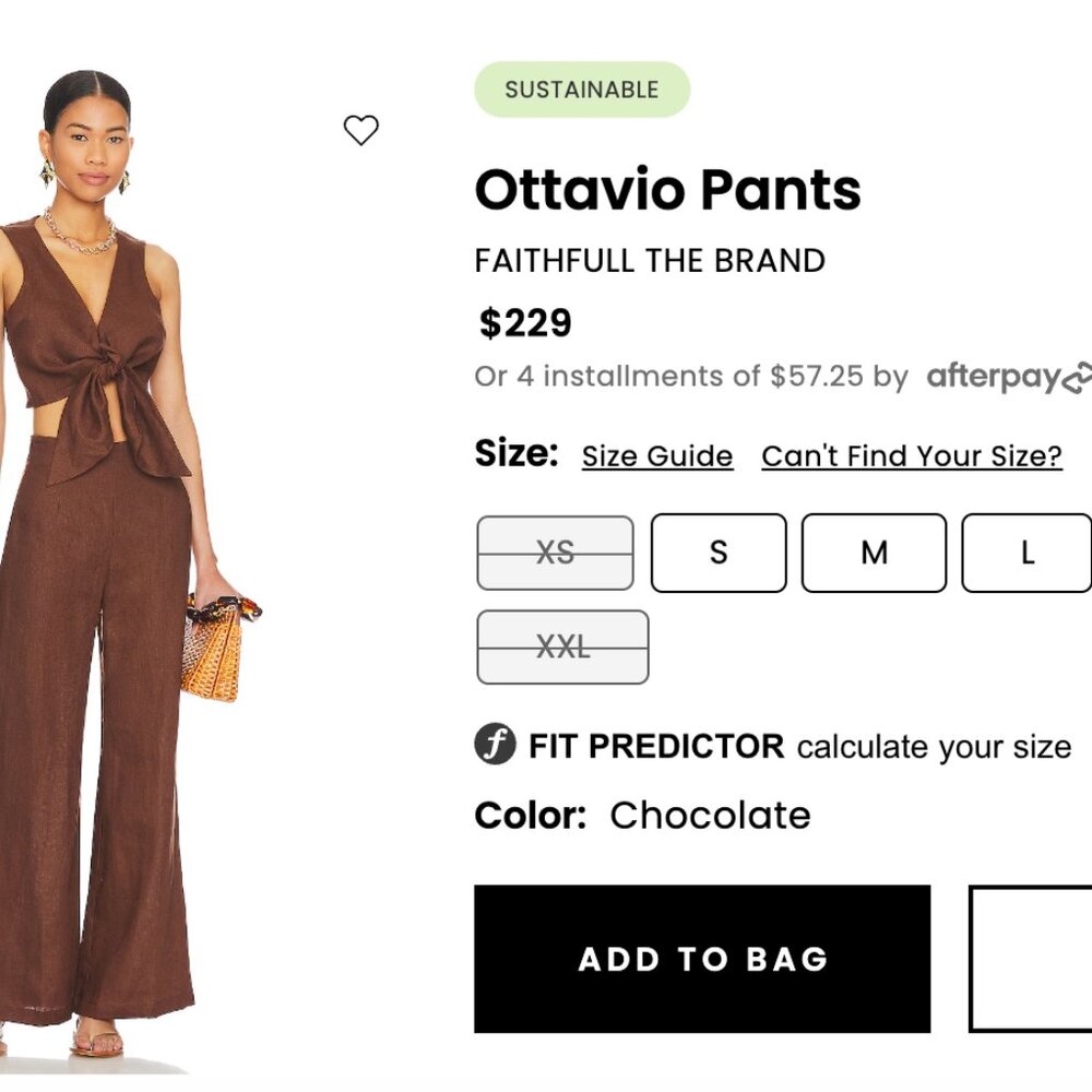 Women's Ottavio Faithful The Brand Rust linen loose fit pants